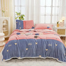 GobekUsa Cozy Flannel Plush Blanket - All Seasons Sofa Cover & Bed Sheet for Queen Double