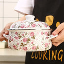 GobekUsa Enamel Ceramics Soup Saucepan - Thick Gas Cookers Daily Cooking Utensils