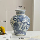 GobekUsa Blue & White Porcelain Vase Pot for Stylish Room Aesthetic Decor & Flowers