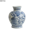 GobekUsa Blue & White Porcelain Vase Pot for Stylish Room Aesthetic Decor & Flowers