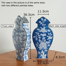 GobekUsa Blue & White Porcelain Vase Pot for Stylish Room Aesthetic Decor & Flowers