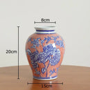 GobekUsa Blue & White Porcelain Vase Pot for Stylish Room Aesthetic Decor & Flowers