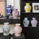 GobekUsa Blue & White Porcelain Vase Pot for Stylish Room Aesthetic Decor & Flowers