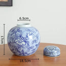 GobekUsa Blue & White Porcelain Vase Pot for Stylish Room Aesthetic Decor & Flowers
