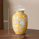 GobekUsa Blue & White Porcelain Vase Pot for Stylish Room Aesthetic Decor & Flowers