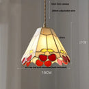 GobekUsa Glass Brass Pendant Lamp, Adjustable Loft LED Light for Kitchen Bar Balcony