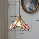 GobekUsa Glass Brass Pendant Lamp, Adjustable Loft LED Light for Kitchen Bar Balcony