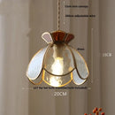 GobekUsa Glass Brass Pendant Lamp, Adjustable Loft LED Light for Kitchen Bar Balcony