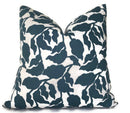 Flores Pillow Cover in Pacific Blue, Walter G Pillows, Decorative Throw Pillows