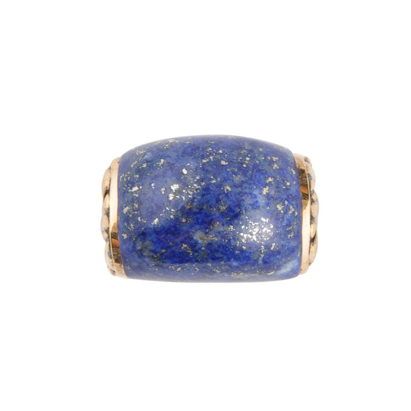 Flourished Bronze Ring - Lapis