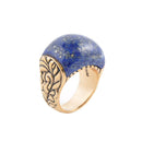 Flourished Bronze Ring - Lapis
