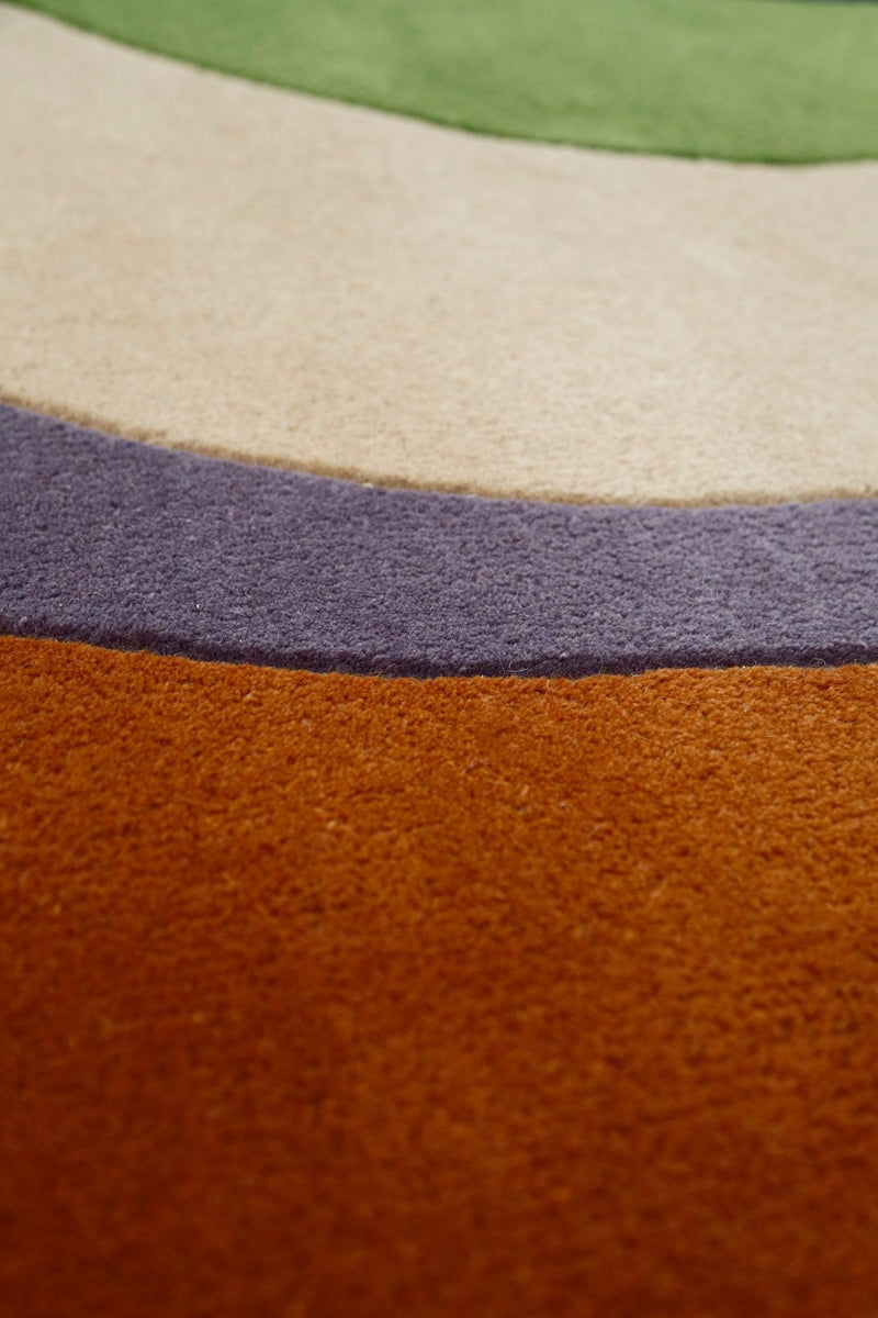 Vibrant Colorful Modern Abstract Wool Area Rug 5x8 - Hand Tufted, photo 6 of 6