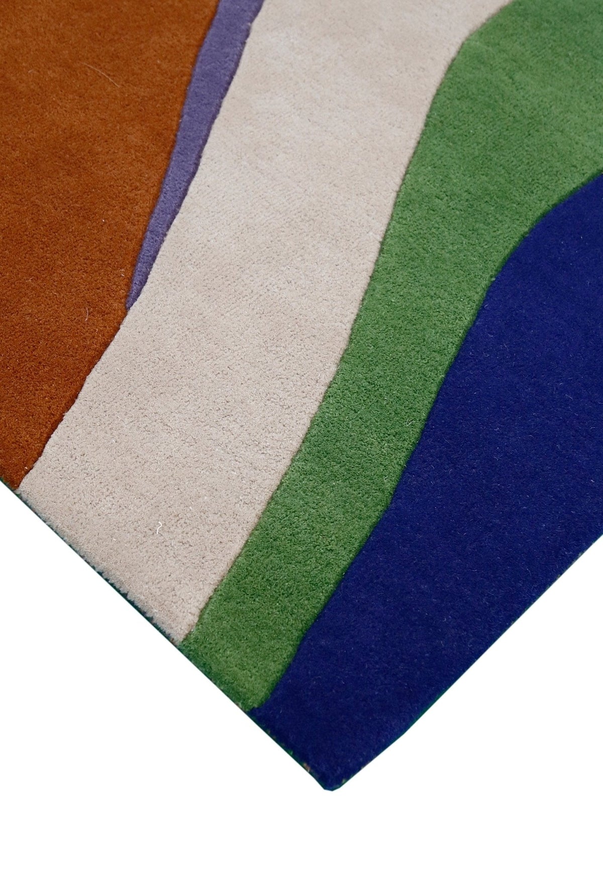 Vibrant Colorful Modern Abstract Wool Area Rug 5x8 - Hand Tufted, photo 3 of 6