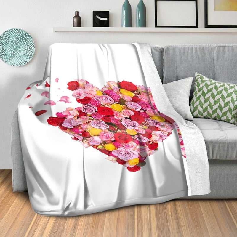 Flower Hearts Blanket