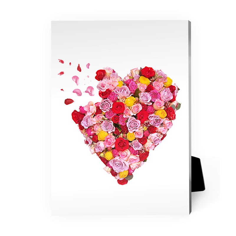 Flower Hearts Desktop Canvas