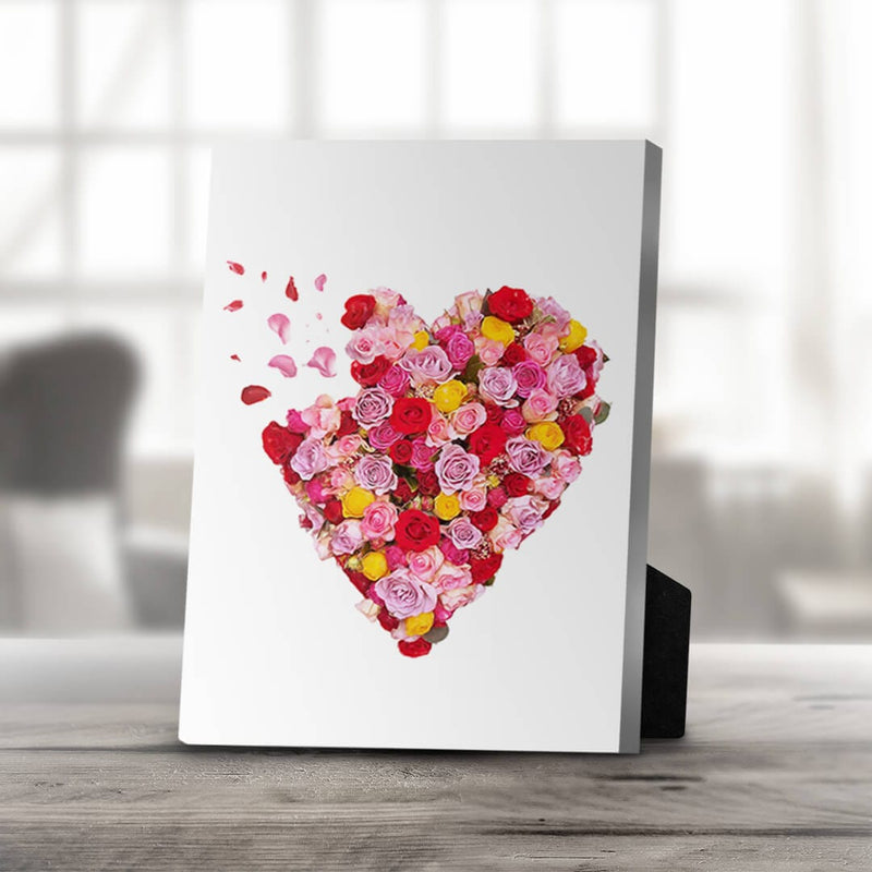 Flower Hearts Desktop Canvas