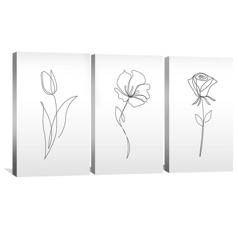 Flower Lines Canvas