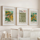 Flower Market, Kusama Art Prints. Modern Tropical Wall Decor by Wall Art Set