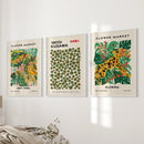 Flower Market, Kusama Art Prints. Modern Tropical Wall Decor by Wall Art Set