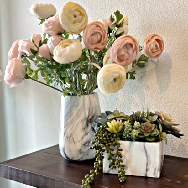 Marble-Like Flower Vases, Pick Your Style