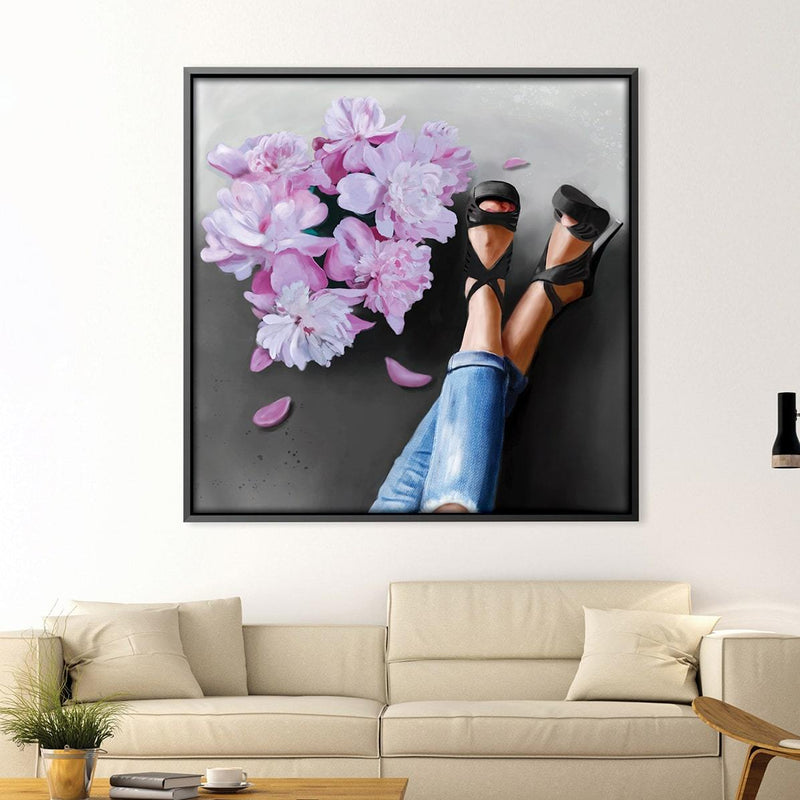 Flowers and Heels Canvas