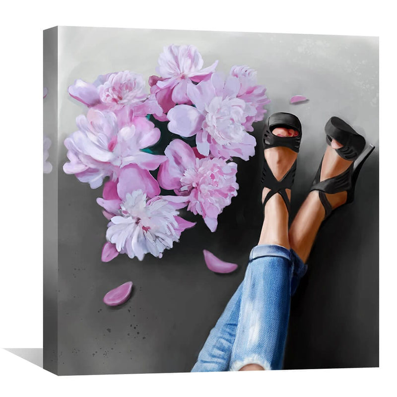 Flowers and Heels Canvas