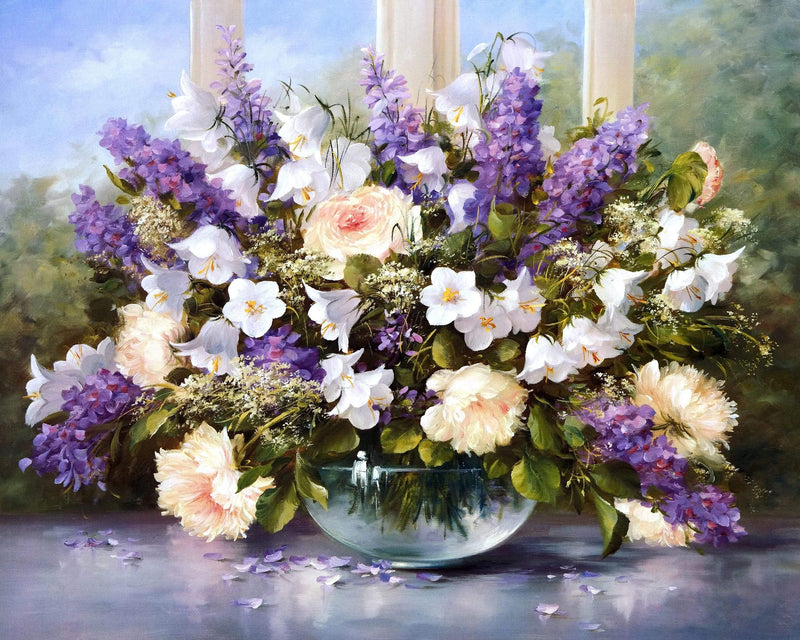 Flowers In The Glass Bowl