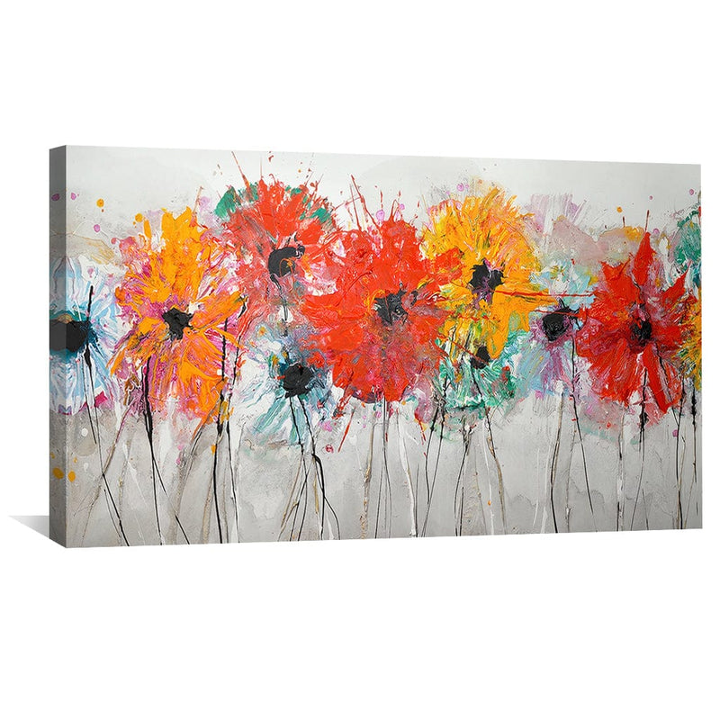 Flowers on the Slate Canvas