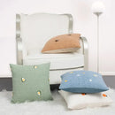 Fluffy comfort pillow cover avocado green & white living room decor by Decorbites