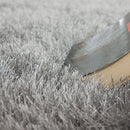 Fluffy Rug Shaggy For Living Room in Grey Soft & Shimmering