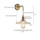 GobekUsa Brass Glass LED Wall Sconce Light for Living Room, Bedroom, Bathroom