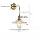 GobekUsa Brass Glass LED Wall Sconce Light for Living Room, Bedroom, Bathroom