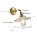 GobekUsa Brass Glass LED Wall Sconce Light for Living Room, Bedroom, Bathroom
