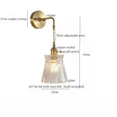 GobekUsa Brass Glass LED Wall Sconce Light for Living Room, Bedroom, Bathroom