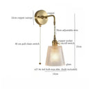GobekUsa Brass Glass LED Wall Sconce Light for Living Room, Bedroom, Bathroom