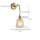 GobekUsa Brass Glass LED Wall Sconce Light for Living Room, Bedroom, Bathroom