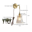 GobekUsa Brass Glass LED Wall Sconce Light for Living Room, Bedroom, Bathroom