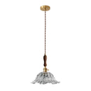 GobekUsa Glass LED Pendant Lamp Petal Lampshade for Bedroom Living Dining Room