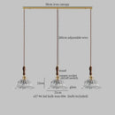 GobekUsa Glass LED Pendant Lamp Petal Lampshade for Bedroom Living Dining Room