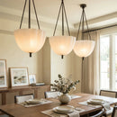 Fluted Glass Volare Scalloped Pendant Lamp