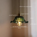 GobekUsa Green Stripe Glass Pendant Lamp Fixture for Home Decor & Kitchen Lighting