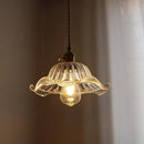 GobekUsa Green Stripe Glass Pendant Lamp Fixture for Home Decor & Kitchen Lighting