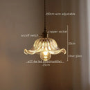 GobekUsa Green Stripe Glass Pendant Lamp Fixture for Home Decor & Kitchen Lighting