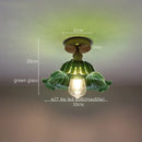 GobekUsa Green Stripe Glass Pendant Lamp Fixture for Home Decor & Kitchen Lighting