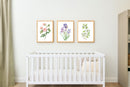 Watercolor Florals Art Print, Framed (12" x 16")