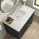 James Martin Myrrin 36" Single Bathroom Vanity, Carbon Oak