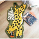 GobekUsa Flying Tiger Leopard Hand Tufted Rug 50x100cm Luxurious Animal Shaped Carpet