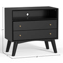 Flynn Large Nightstand, Black