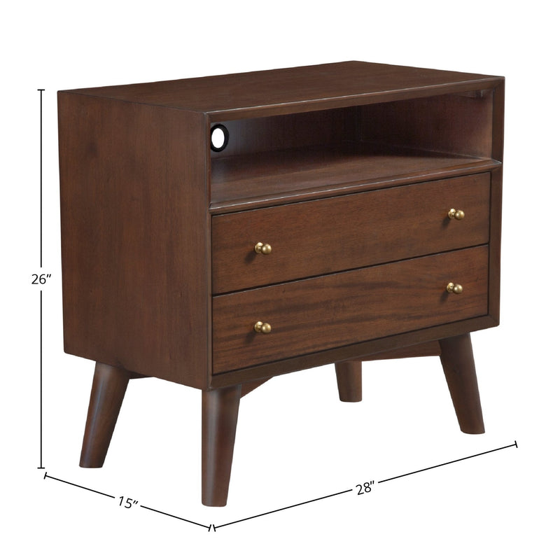 Flynn Large Nightstand, Walnut