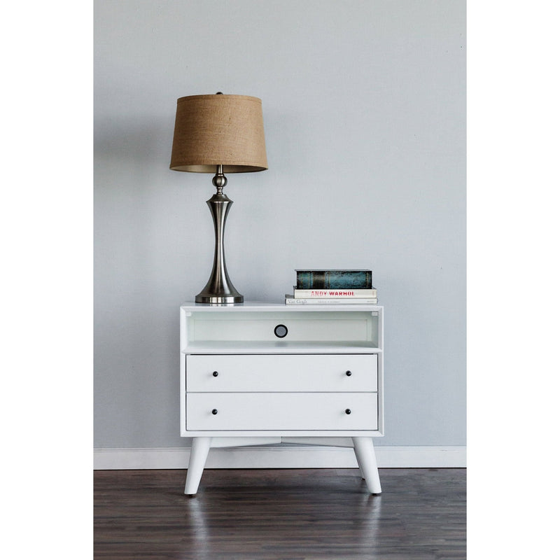 Flynn Large Nightstand, White